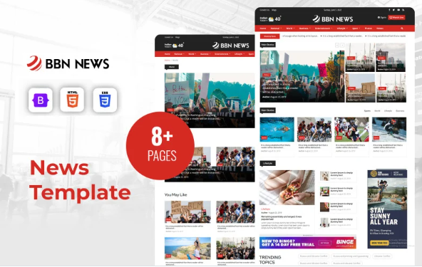 MH News – News Portal HTML5 Website Template — Template by Templatemonster