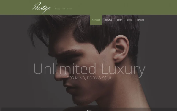 Male Beauty Salon Website Template — Template by Templatemonster