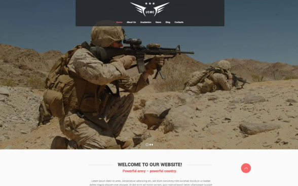 Marine Corps Website Template — Template by Templatemonster