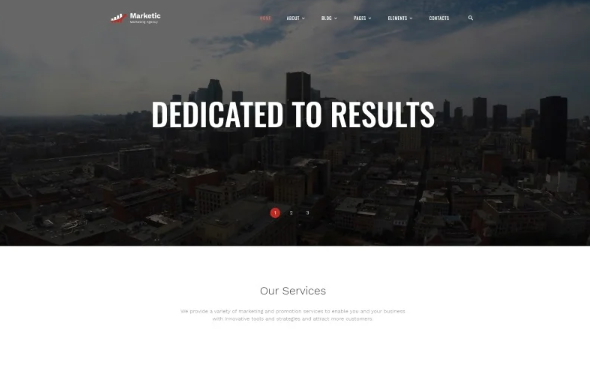 Marketic – Advertising Agency Ready-to-Use Clean HTML Website Template — Template by Templatemonster