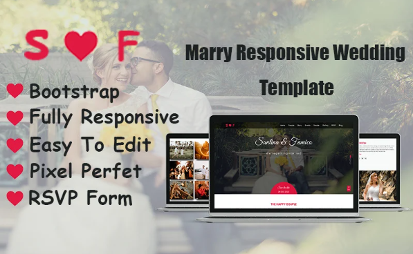 Marry – Responsive Wedding HTML Template