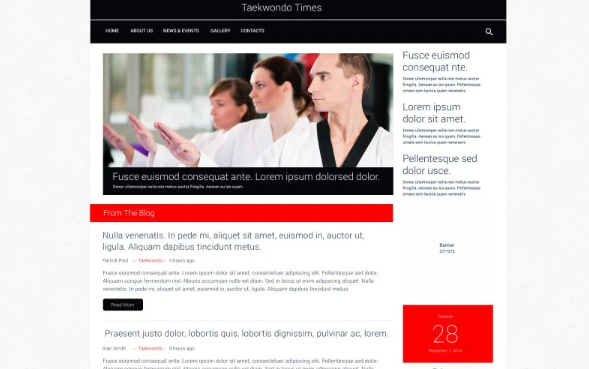Martial Arts Website Template — Template by Templatemonster