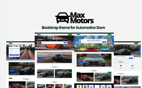 MaxMotors – Bootstrap Website template for Automotive Store — Template by Templatemonster