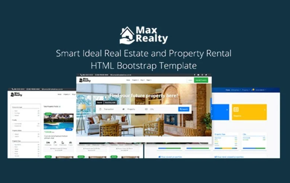 MaxRealty – Real Estate Bootstrap Website Template