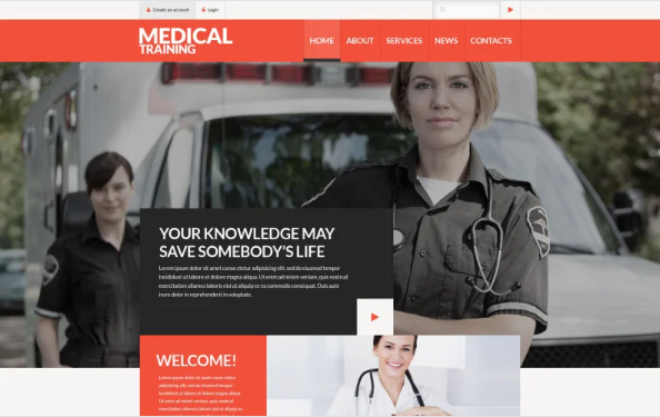 Medical Training School Website Template — Template by Templatemonster