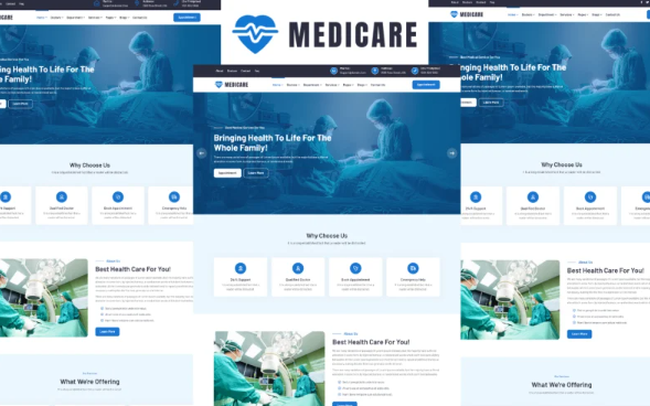 Medicare – Medical and Doctor Bootstrap 5 HTML5 Template — Template by Templatemonster