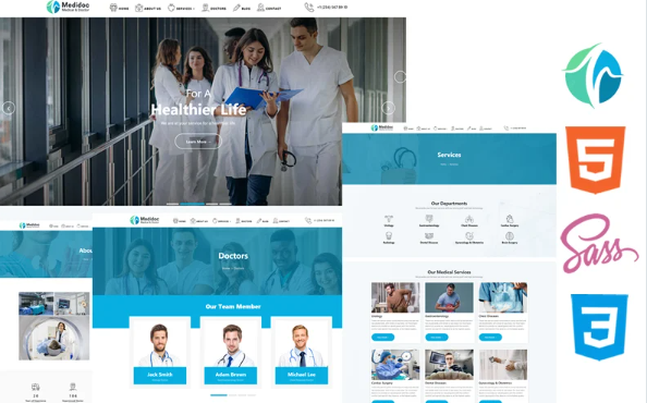 Medidoc – Medical & Doctor Html5 Css3 Theme Website Template