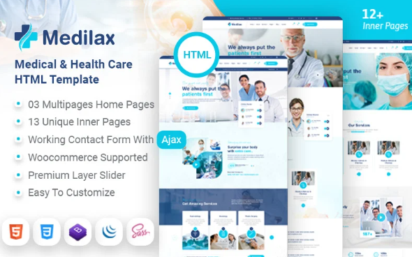 Medilax – Medical Doctor Health Care Pharmacy HTML Template