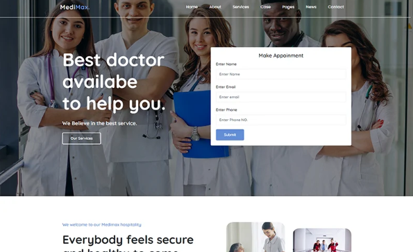 Medimax – Medical and Health Website Template — Template by Templatemonster