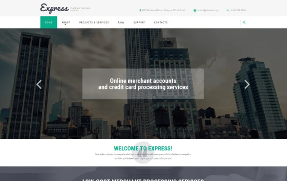 Merchant Services Website Template — Template by Templatemonster