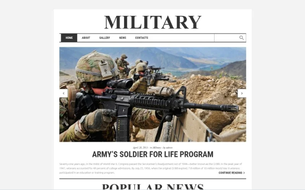 Military Responsive Website Template — Template by Templatemonster