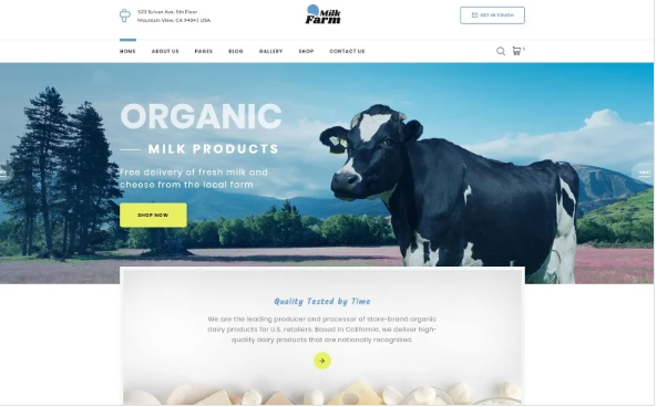 Milk Farm – Dairy Farm Website Template