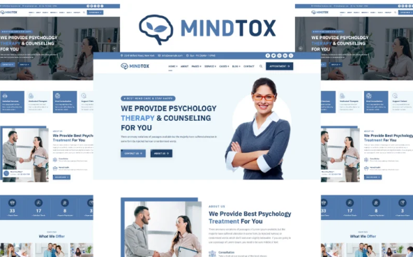 Mindtox – Psychologist, Psychology, Therapy & Counseling HTML5 Template — Template by Templatemonster