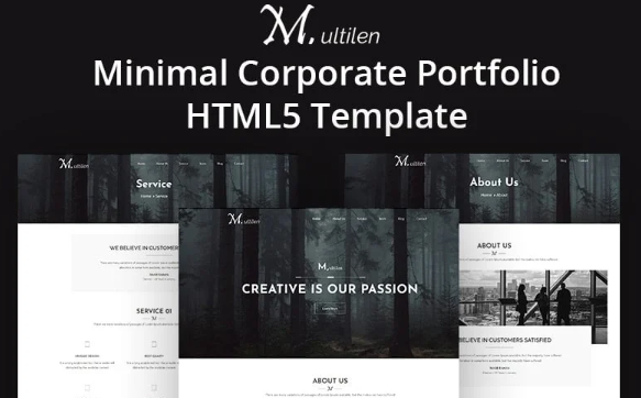Minimal Corporate Portfolio HTML5 Template — Template by Templatemonster