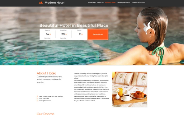 Modern Hotel Website Template