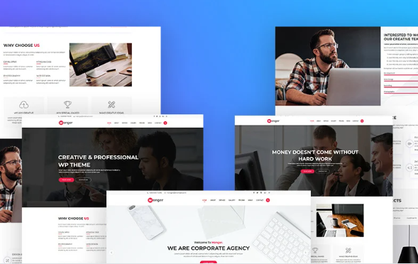 Monger – One Page Responsive HTML5 Website Template — Template by Templatemonster