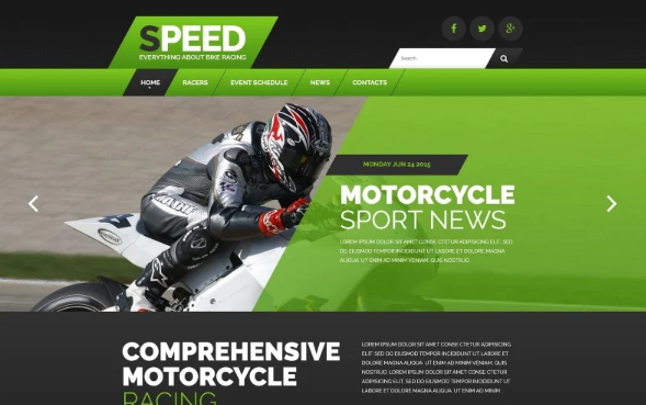 Motor Racing Website Template — Template by Templatemonster