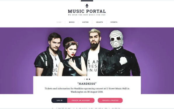 Music Portal Responsive Website Template