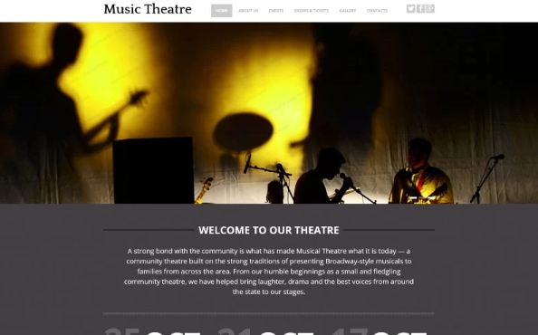 Music Theater Website Template — Template by Templatemonster
