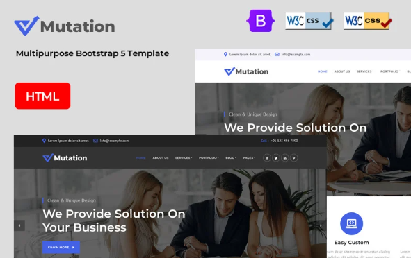 Mutation – Business Multipage HTML Template — Template by Templatemonster