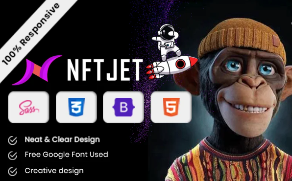 NFTJET | NFT Crypto Currency Bitcoin HTML Marketplace — Template by Templatemonster