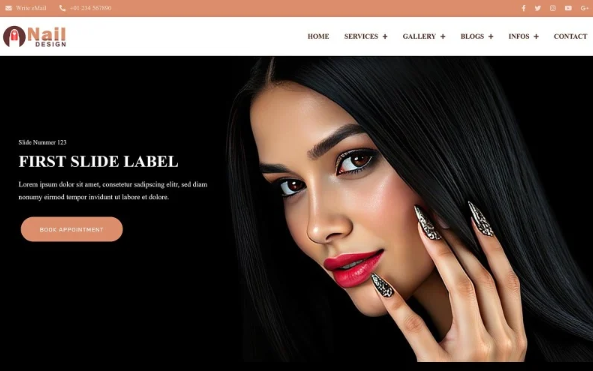 Nail Design – Bootstrap Studio Projekt – Bootstrap V5 – HTML CSS Template — Template by Templatemonster