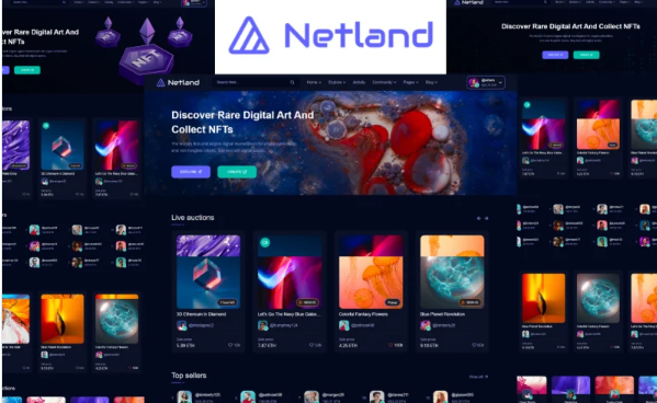 Netland – NFT Marketplace HTML5 Template — Template by Templatemonster