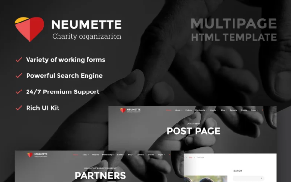 Neumette – Charity Organization HTML5 Website Template