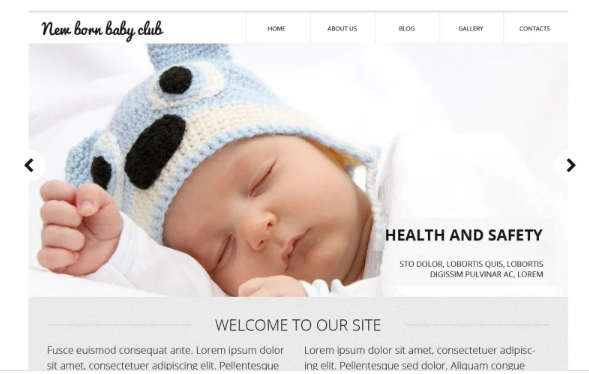 New Born Baby Club Website Template — Template by Templatemonster