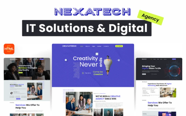 Nextatech – A Versatile HTML Template for IT Solutions and Digital Agency Websites — Template by Templatemonster