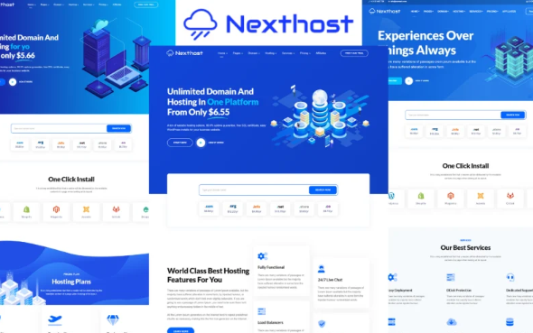 Nexthost – Web Hosting and Domain HTML5 Template — Template by Templatemonster