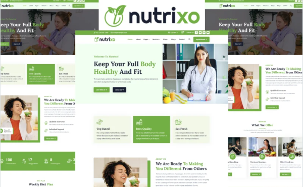 Nutrixo – Nutrition, Diet and Recipe HTML5 Template — Template by Templatemonster