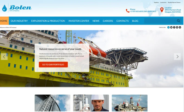 Oil Company Website Template — Template by Templatemonster