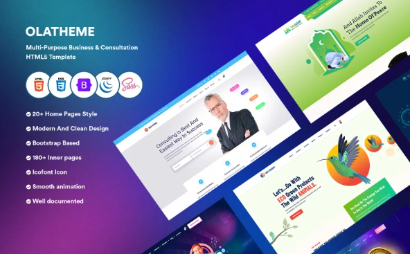 Olatheme – The Multi-Purpose HTML5 Template — Template by Templatemonster