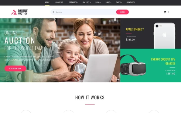 Online Auction Multipage Website Template — Template by Templatemonster