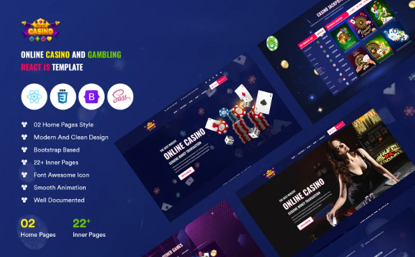 Online Casino And Gambling React Js Template — Template by Templatemonster