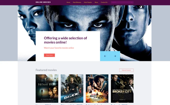 Online Movies Website Template