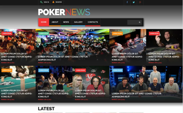 Online Poker Responsive Website Template