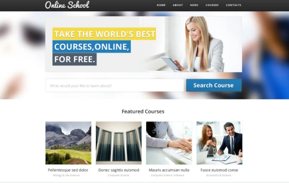 Online School Website Template — Template by Templatemonster