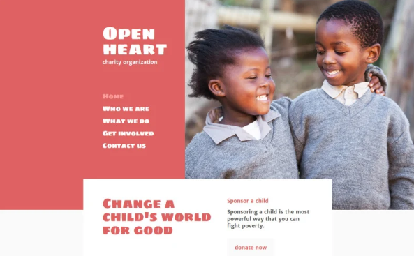 Open Heart Website Template — Template by Templatemonster