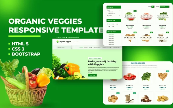 Organic Grocery Store Website Template