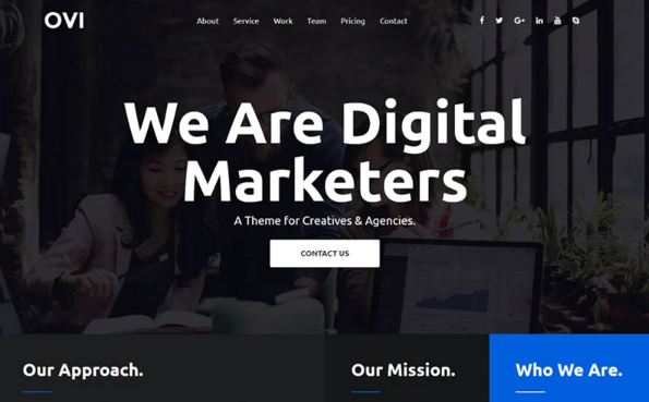 Ovi – Digital Agency/Startup HTML Template — Template by Templatemonster
