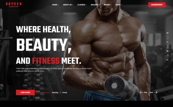 Oxygen – Gym Trainer & Yoga HTML5 Template — Template by Templatemonster