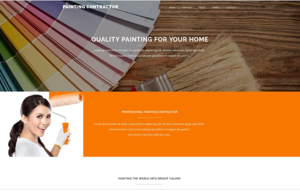 Painting Contractor Website Template — Template by Templatemonster