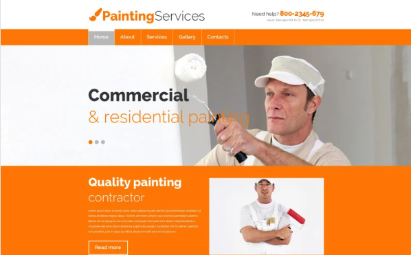 Painting Services Website Template — Template by Templatemonster