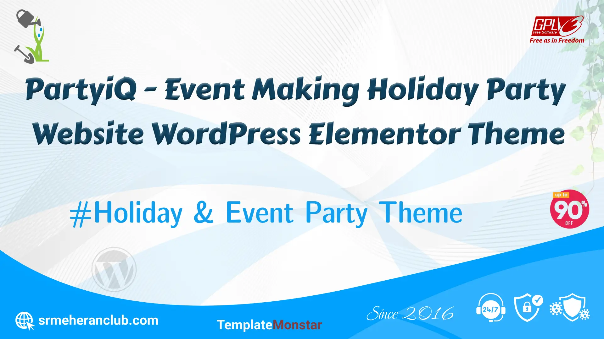 PartyiQ – Event Making Holiday Party Website WordPress Elementor Theme