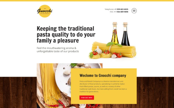 Pasta and Ravioli Website Template — Template by Templatemonster
