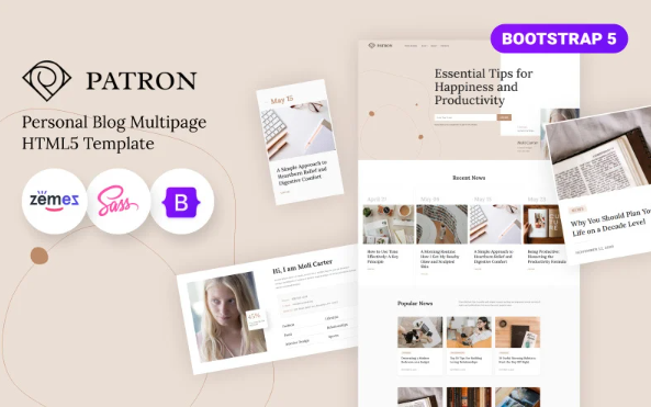 Patron – Publishing Company HTML5 Template — Template by Templatemonster