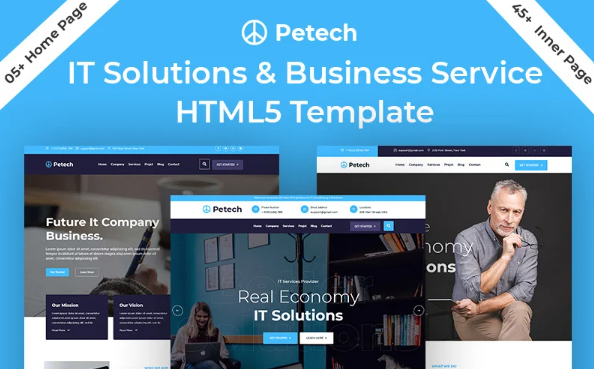 Petech IT Solution and Business Service Bootstrap HTML5 Website Template — Template by Templatemonster