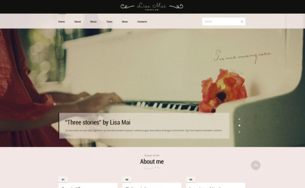 Piano Teaching Website Template — Template by Templatemonster